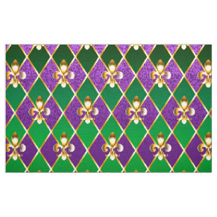 Jewellery Background Mardi Gras Fabric