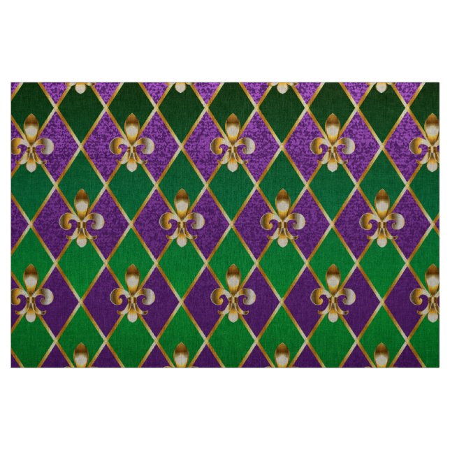 Jewellery Background Mardi Gras Fabric (Yard)