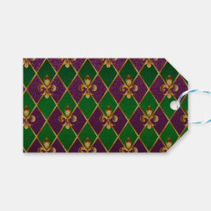 Jewellery Background Mardi Gras Gift Tags