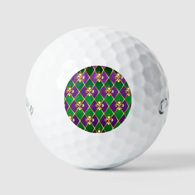 Jewellery Background Mardi Gras Golf Balls (Front)