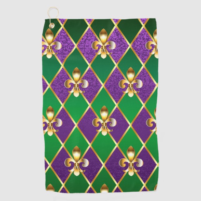 Jewellery Background Mardi Gras Golf Towel (Front)