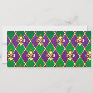 Jewellery Background Mardi Gras Holiday Card