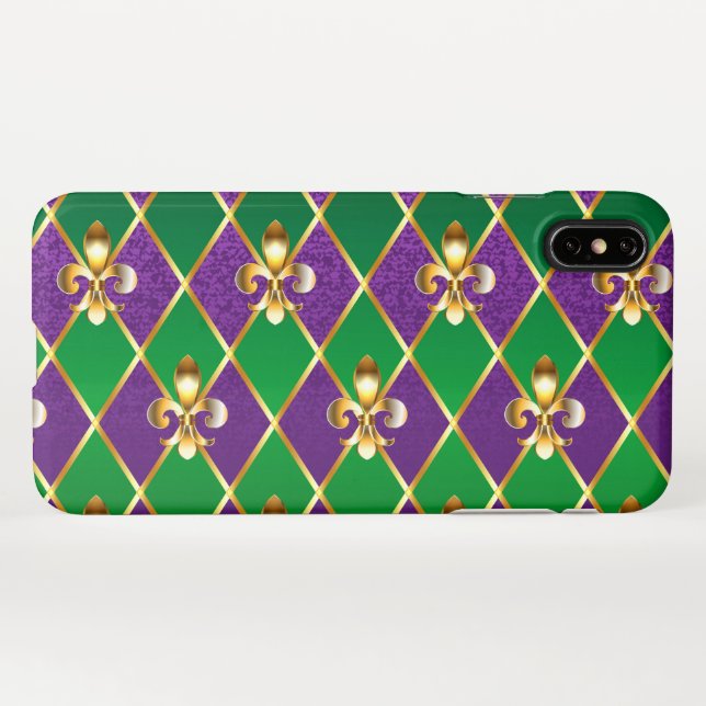 Jewellery Background Mardi Gras iPhone Case (Back Horizontal)