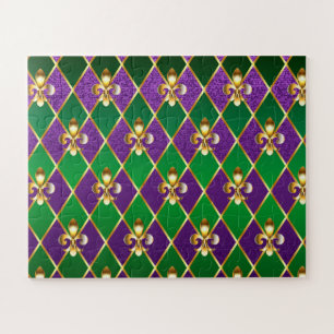 Jewellery Background Mardi Gras Jigsaw Puzzle