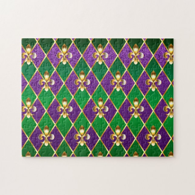 Jewellery Background Mardi Gras Jigsaw Puzzle (Horizontal)