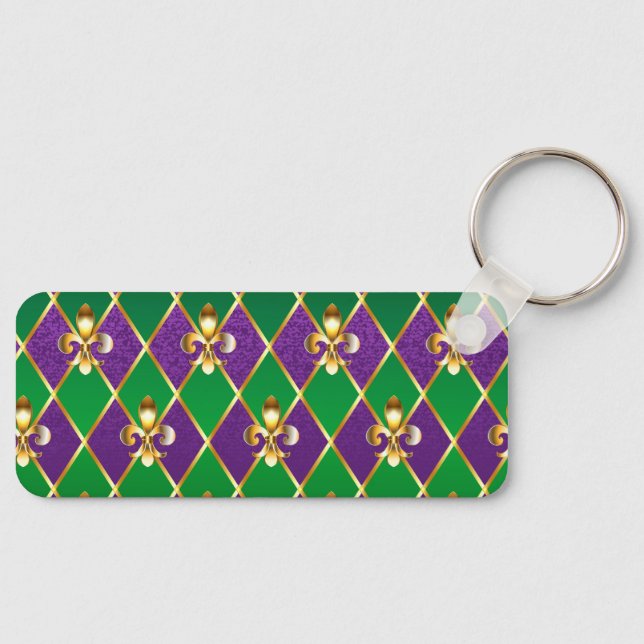 Jewellery Background Mardi Gras Key Ring (Front)