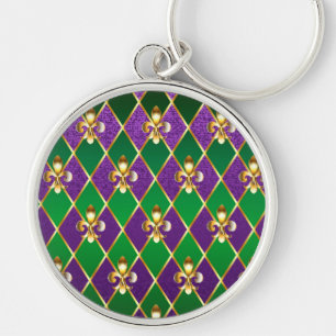 Jewellery Background Mardi Gras Key Ring