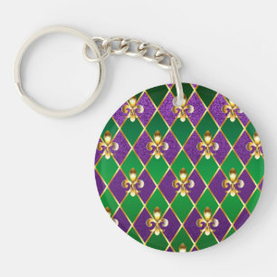 Jewellery Background Mardi Gras Key Ring