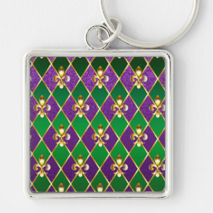 Jewellery Background Mardi Gras Key Ring