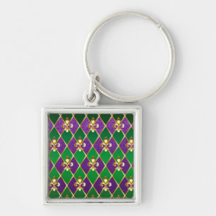 Jewellery Background Mardi Gras Key Ring