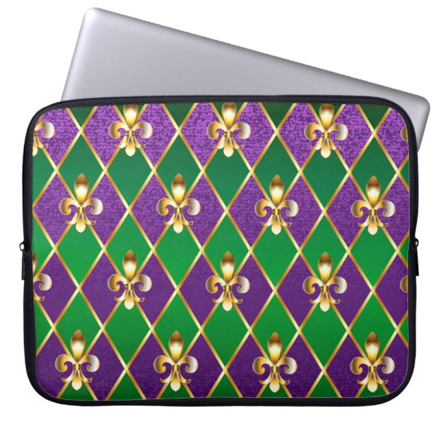 Jewellery Background Mardi Gras Laptop Sleeve (Front)