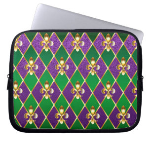 Jewellery Background Mardi Gras Laptop Sleeve