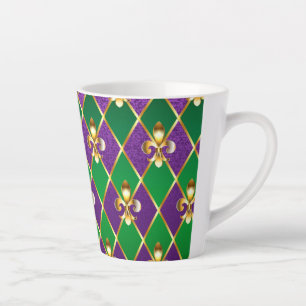 Jewellery Background Mardi Gras Latte Mug