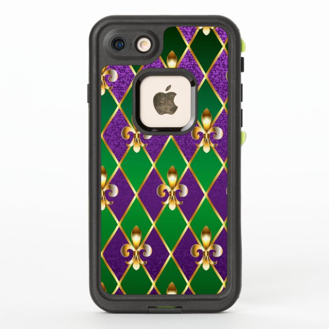Jewellery Background Mardi Gras LifeProof iPhone Case (Back)