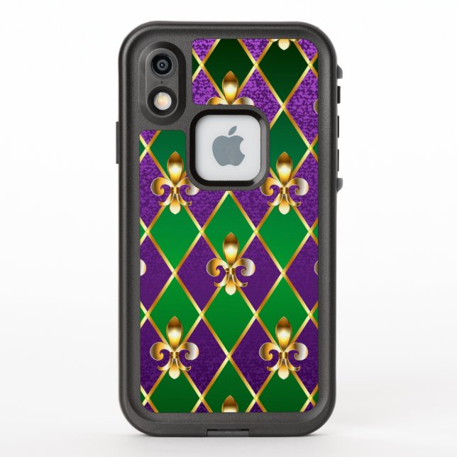 Jewellery Background Mardi Gras LifeProof iPhone Case (Back)