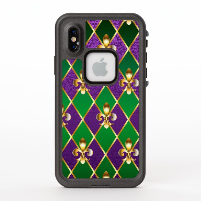Jewellery Background Mardi Gras LifeProof iPhone Case (Back)