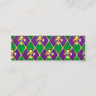 Jewellery Background Mardi Gras Loyalty Card