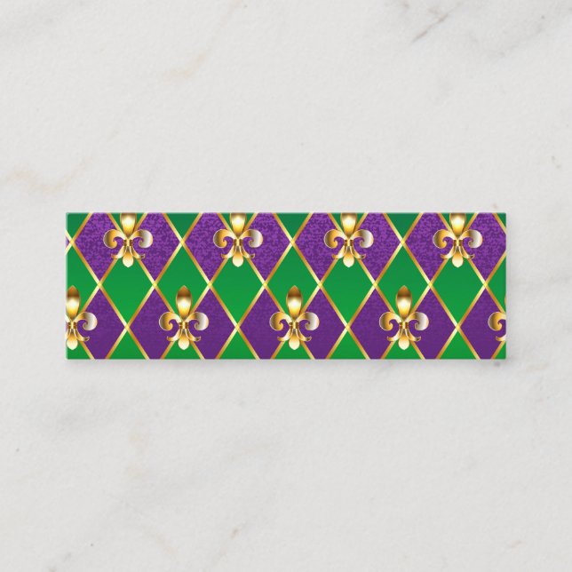 Jewellery Background Mardi Gras Loyalty Card (Front)