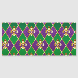 Jewellery Background Mardi Gras Magnetic Invitation