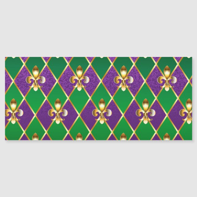 Jewellery Background Mardi Gras Magnetic Invitation (Front)