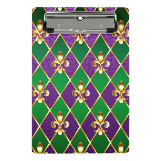 Jewellery Background Mardi Gras Mini Clipboard (Front)