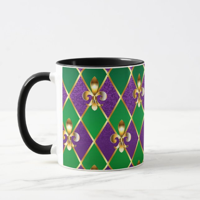 Jewellery Background Mardi Gras Mug (Left)