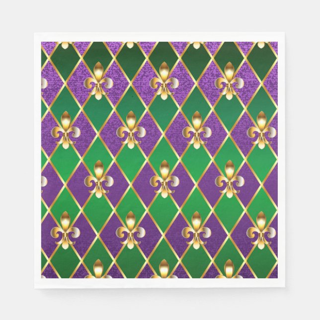 Jewellery Background Mardi Gras Napkin (Front)