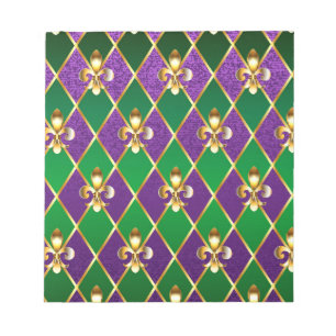 Jewellery Background Mardi Gras Notepad