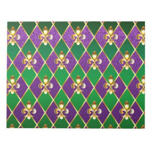 Jewellery Background Mardi Gras Notepad