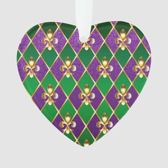Jewellery Background Mardi Gras Ornament (Front)