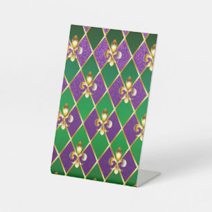 Jewellery Background Mardi Gras Pedestal Sign