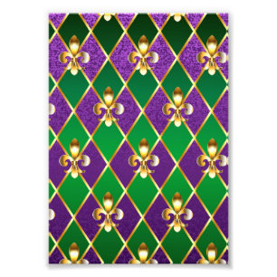 Jewellery Background Mardi Gras Photo Print