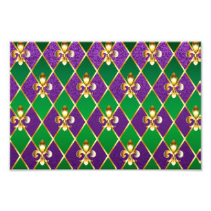 Jewellery Background Mardi Gras Photo Print