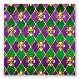 Jewellery Background Mardi Gras Photo Print