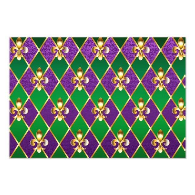 Jewellery Background Mardi Gras Photo Print (Front)