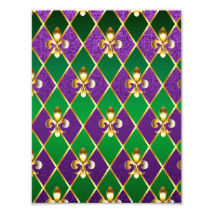 Jewellery Background Mardi Gras Photo Print