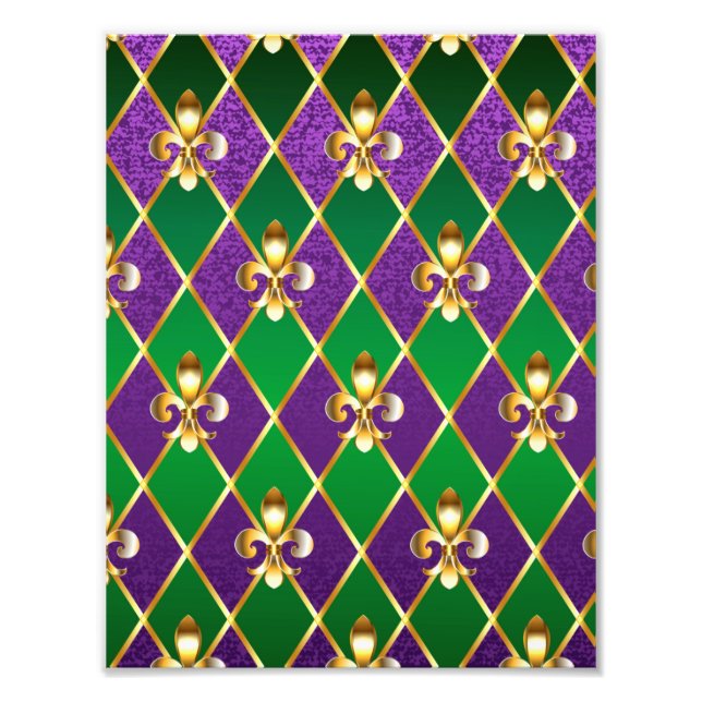 Jewellery Background Mardi Gras Photo Print (Front)
