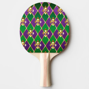 Jewellery Background Mardi Gras Ping Pong Paddle