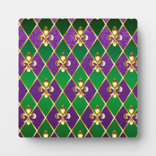Jewellery Background Mardi Gras Plaque