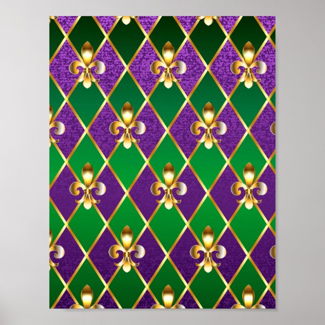 Jewellery Background Mardi Gras Poster (Front)