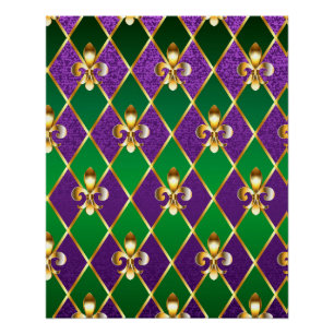 Jewellery Background Mardi Gras Poster