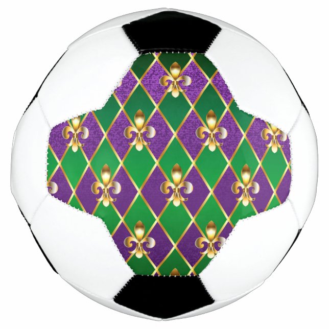 Jewellery Background Mardi Gras Soccer Ball (Front)