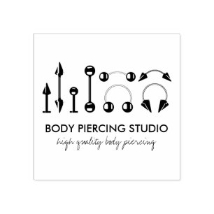 Jewellery Body Piercings Rubber Stamp