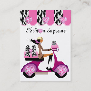 Jewellery Boxes Business Card Scooter Girl Zebra