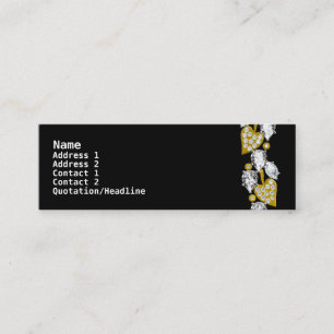 Jewellery business card - Black (skinny)