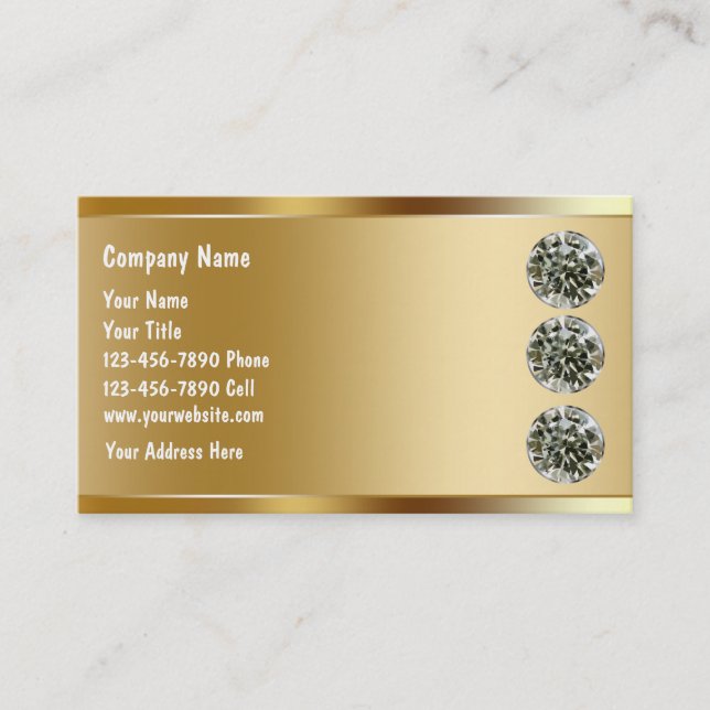 Jewellery Business Cards (Front)