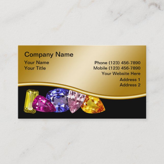 Jewellery Business Cards (Front)
