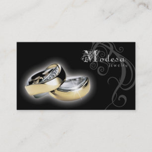 Jewellery Business Cards Engagement Rings Black