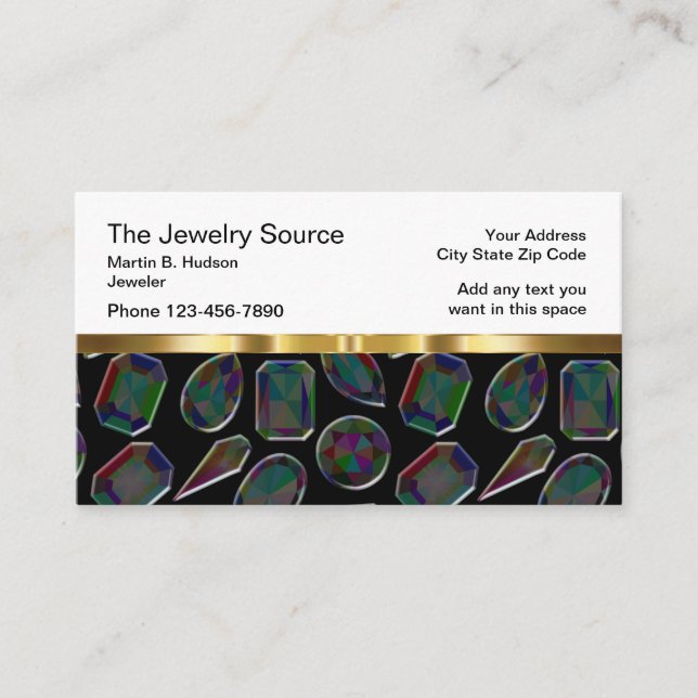 Jewellery Business Classy Design Card (Front)
