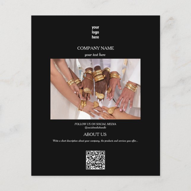 Jewellery Business Logo Promotional Advertising  Flyer (Front)